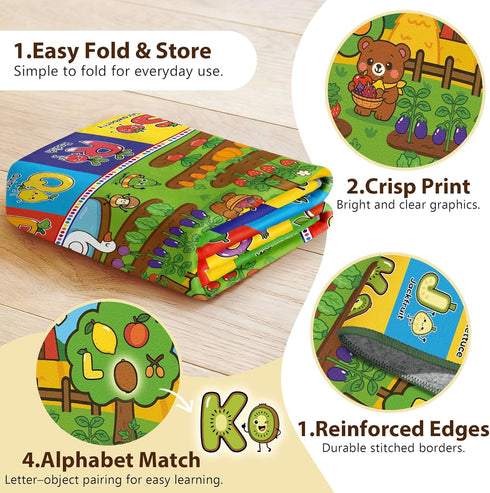 4x7 48"x80" Upgrade Ultra Non Slip ABC Rugs for Kids Playroom, Washable Alphabet Floor Mat for Toddlers, Educational