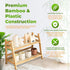 SQUISHYSOFTIES 2 Countertop Counter Wicker Look Coffee Station Organizer, Tier Bamboo Mug Holder Organizer, Kitchen
