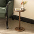 Chic Rustic Brown Small Round End Table for Compact Spaces