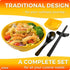 Unbreakable Ramen Bowl Set with Chopsticks and Spoon, 2 Large Japanese Style Melamine Bowls for Pho Soup, Yellow