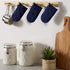 DII Basic Terry Collection Quilted 100% Cotton, Nautical Blue, Pan Handle, 3 Piece