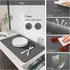 Drying Mat for Kitchen Countertops, Coffee Mat with Rubber Backing, Absorbent Dish Drying Mat (Dark Gray, 16"x20")