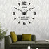 VANGOLD Oversized Wall Clock, Decorative Wall Clocks for Living Room Decor, Battery Operated, Black
