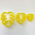 CHENRUI Cookie Fondant Cutters Set of 3 Monstera Leaf Polymer Clay Cutters