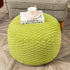 Asuprui Fur Ottoman Stool Unstuffed Footstool Cover Floor Pouf Foot Rest 20x20x12