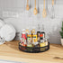 Ovicar Lazy Susan Organizer Turntable, 11 Inch Rotating Spice Rack, Metal Lazy Susan for Kitchen, Black