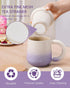 11 oz ZENS Tea Mug with Infuser and Lid for Loose Leaf Tea Steeper, Embossed Ceramic Tea Cup with Strainers. Wood Lid