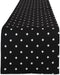 DII Polka Dot Kitchen Collection - Table Runner, 14x72, Black/White Reversible