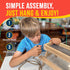 Set, 6+ SparkJump Picnic Table Feeder for Squirrels - DIY Woodworking Project for Kids and Families, Includes Tools