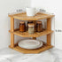 Countertop, 3-Tier 3 (9.5, Plate Organizer for Cabinet and Kitchen Bamboo Corner Shelf - Space Saver, Tier Shelf