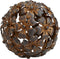 Everydecor Metal Decorative Sphere for Home Decor - Antique Brown Shelf Spheres for Living Room, Bedroom
