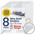 White Wire Shelf Dividers for Closet Organization 8-Pack Sturdy and Easy Set-Up