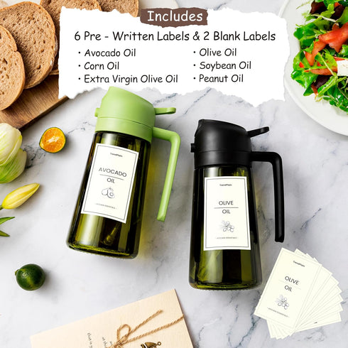 16oz/470ml TrendPlain - Original Olive Oil Dispenser Bottle for Kitchen Gadgets and Air Fryer Accessories - Olive Oil