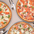 P&P CHEF 10 Inch Pizza Pan, 3 Pieces Stainless Steel Round Tray for Oven Baking Roasting, Heavy Duty - Silver