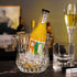 Glass Ice Bucket with Handle and Ice Tong - Clear Crystal Ice Buckets for Cocktail Bar, Wine Home Bar Accessories