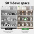 keappubest 10 2 50% Pcs Shoe SlotsDouble Layer Shoe Slot Organizer, Levels Adjustable Shoe Stackers, Shoe Cabinet Saves