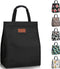 Insulated Lunch Bags for Women - Reusable Lunch Tote with Internal Pocket, Adult Lunch Tote Bag for Work - Black