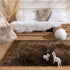 3 5 Ashler Faux Fur Rug - Fluffy Shaggy Area Rug, Ultra Soft x Feet Sheepskin Fur, Dark Coffee Fuzzy Machine Washable