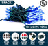 Lights,100 Count 26.4 Joiedomi Blue LED Christmas String Mini Fairy Light with FT Green Wire,Lighting Decor for Indoor