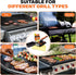 Set 1 2 1 Proud Grill Q-Swiper XL Steam-Clean BBQ Grill Cleaner - Bristle & Wire-Free Brush with Scraper, Kevlar Steam