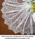ShinyBeauty Lace Tablecloth Rectangular 60x120-Inch White Overlay for Tea Table, Floral Embroidery Lace