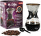 Mr. Coffee Verduzco 3 Piece 34 OZ Borosilicate Glass Pour Over Coffee Maker with Hand Guard
