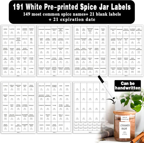GPOVVIMX 12 191 8.5oz Pcs Glass Spice Jars with Bamboo Airtight Lids and Labels - Small Food Storage Containers