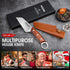 Huusk Japan Small Meat Knife, Portable Kitchen Knives for Steak, Fruit, Carbon Steel Boning Knife, Vegetable Knife with