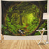 Tushelia Forest Tapestry - Psychedelic Tree Cave Tapestries for Bedroom Decor, Fantasy Nature Landscape