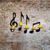 Set 4 MANMAOHE Black Music Note Wall Sconce Metal Wall Sconce Candle Holder of Wall Mount Tea Light Candle Holders