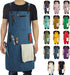 Handmade Work Apron, Cotton Canvas with Multiple Pockets, Adjustable Cross Back for BBQ, Cafe, Kitchen, Painting