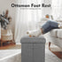 350 lbs 17x13x13in, Storage Ottoman. Foot Rest Stool with Thicker Foam Padded Seat. Linen Footstool Storage Bench