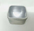 Square Metal Tin Box Storage Containers with Windowed Lids - 4x4x2.25 Inches, 16 oz. - Set of 2