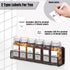 24 4 OZ 4 Churboro Magnetic Spice Rack for Refrigerator with Spice Jars- Includes Pcs Seasoning Containers with Labels