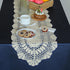 kilofly Handmade Crochet Lace Rectangular Table Runner 11 x 43 Inch, Beige