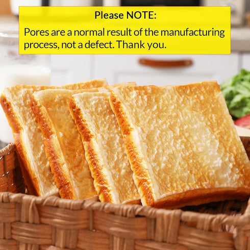 Joeabor 4 Slices of Artificial Toast - Realistic Fake Food for Display - Faux Toast Model for Decoration - Faux Food