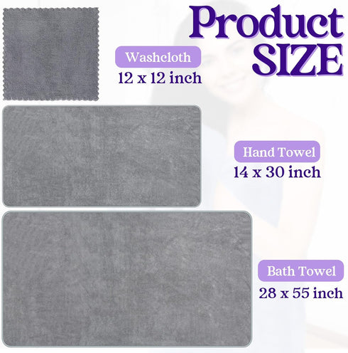 24 Set Set Pcs Bathroom Towel Bath Towels Bulk Include Hand Towels Washcloths Bath Towels Microfiber Coral Velvet