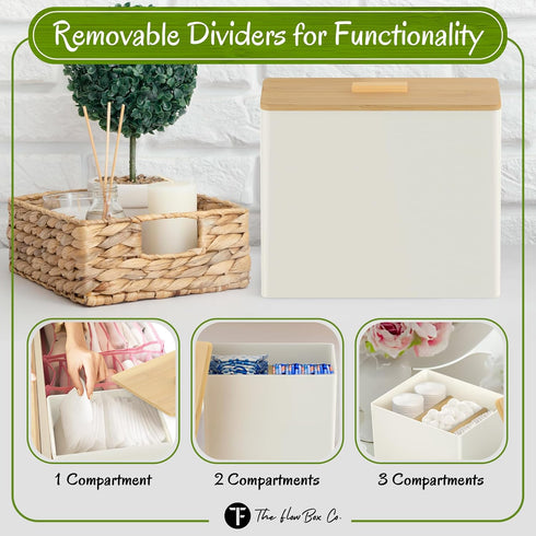 The Flow Box Co. Feminine Care Product Organizer - Tampon Holder and Pad Case for Bathroom Accessories