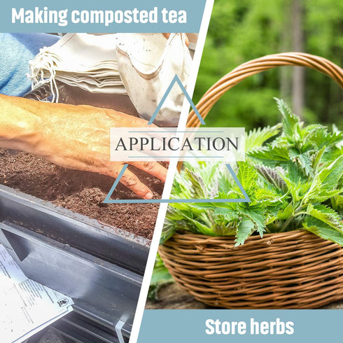 Shappy Compost Tea Bag, Pump Strainer Mesh Filter Bag with Drawstring, 600 ?m for Preventing Clogging (10 Pieces)