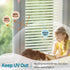 Niviy Frosted Window Film Privacy Window Sticker Non Adhesive Window Vinyl Film Removable Static Cling Window Film UV Protection Striped Pattern for Home Office 23.6 x 78.7 Inches by Bloss
