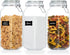 Vtopmart 78oz Glass Food Storage Jars with Airtight Clamp Lids, 3 Pack