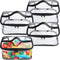 4 Packs Clear Toy Storage Bags, 9.4 x 6.7 x 4.3 Inch Transparent PVC Organizing Bags with Zipper for Small Toys (Black)