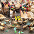 PAMGFCE 7.4 Inch Accessories.2pcs Hanging Chicken Feeder, Metal Large Chicken Ball Cage,Hen Food Rack, Chicken Feeding