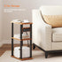 TB01BB046 TUTOTAK Small Narrow Side Table with Charging Station, Skinny End Table for Small Spaces, Slim Nightstand