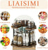 LIAISIMI 2 Organizer,2-Tier 4 Settings Countertop Tier Lazy Susan Spinning Spice Rack with Stable Carousel Base