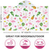 Summer 30''x50 Bonsai Tree Pink Flamingo Bright Hooded Beach Towel, Flamingo Lover Kids Poncho Towel for Boys Girls