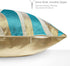 THE-TINOART 12x20 Inch Modern Geometric Throw Pillow Covers Blue Turquoise and Beige Jacquard Decorative Pillow Covers
