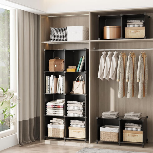 6 Closet AWTATOS Cube Storage Organizer, Storage Cubes Shelves Bookshelf, Cube Organizers and Storage, DIY Stackable