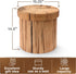 Sorbus Tree Stump Stool, 15 Inch Toy Storage Ottoman, Rustic Log Cabin Decor, Perfect Footstool and Kids Toy Chest