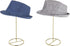 MyGift Set of 2 Brass Tone Metal Wire Table Standing Hat Racks, 14 Inch Tall Tabletop Wig Display Cap Storage